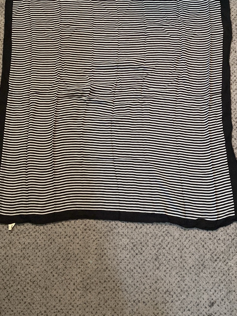 Classic Black & White Striped Women's Scarf